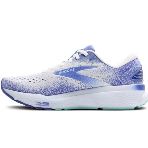 Brooks Ghost 16 Neutral Running Shoes White and Blue Size 6 New In Box - Picture 2 of 9